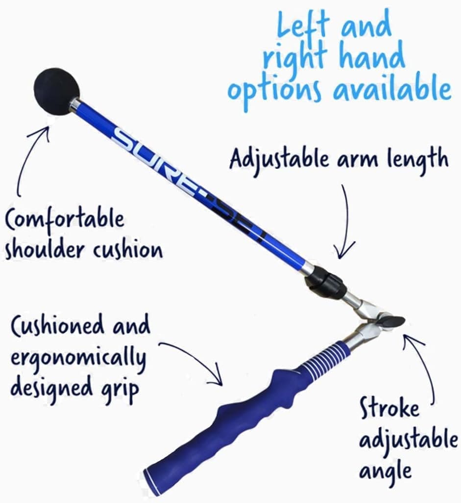 Sure-Set Golf Swing Trainer Aid Adjustable, Portable Golf Training Aid to Improve Hinge, Forearm Rotation, Shoulder Turn – Lightweight, Durable Golf Trainer with Ergonomic Grip